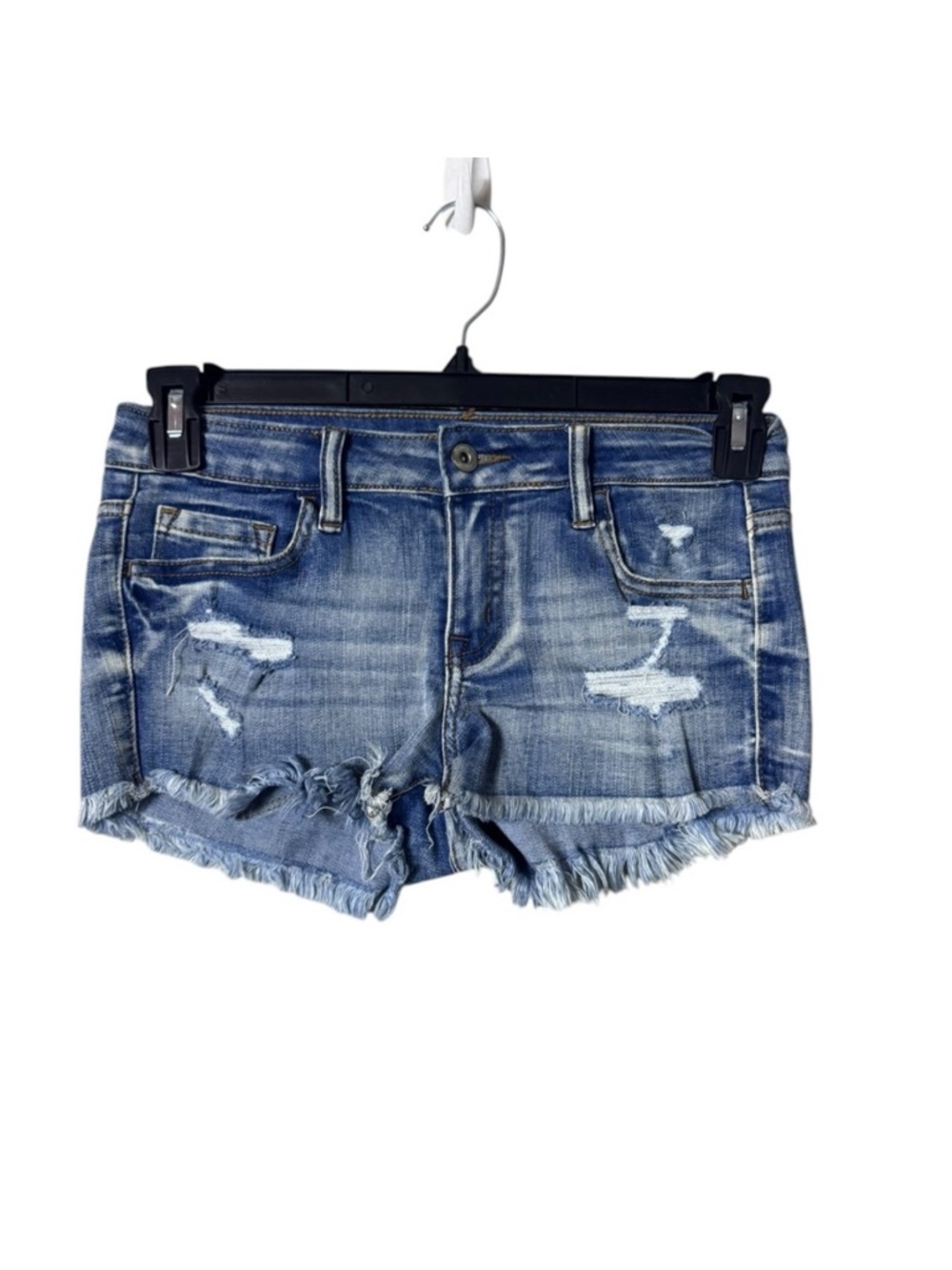 Klique B Festival Womens Micro‎ Mini Low Rise Jean Shorts Small Distressed Y2K